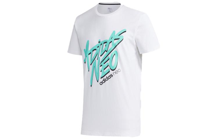 Adidas Neo T Shirts Men s White Crew Neck Moderate Straight Fit GL1193 XL