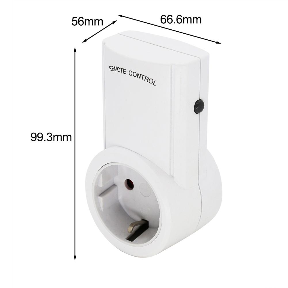 

433 92MHz Remote Control Wireless Socket 16A 230VAC for Home Appliance Light Fan with Energy Saving Feature and 30 Meter Range China Mainland