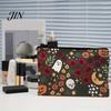 Thick Fabric Storage Bag Bag, with Halloween Pattern Printed, Smooth Zipper Themed Organizer Canvas Makeup Large Capacity Travel Cosmetic Pouch