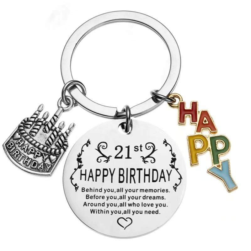 Charming Happy Birthday Cake Key Holder Unique Metal Accessory Ideal For Celebrations And Events