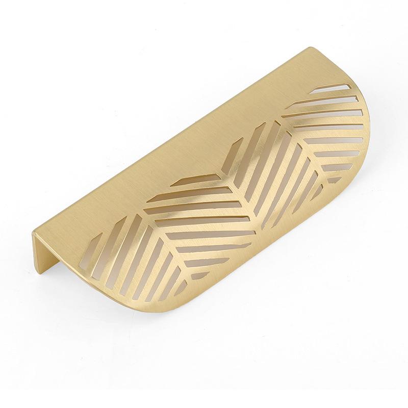 

Шкаф золота формы листьев латунный вытягивает ручки тяги ящика ручек мебели медные d