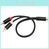 To Female 2 Pcs Rca 2 Rca Male Y Cable Subwoofer Gold Plated Dual Rca Male Adapter For Cd Players Amplifiers Tvs
