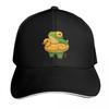 Cute Summer Time Ducky Frog Swimming Pool Floatie Artwork Asian Style Baseball Cap Sun Cap Thermal Visor Women Hats Unisexs