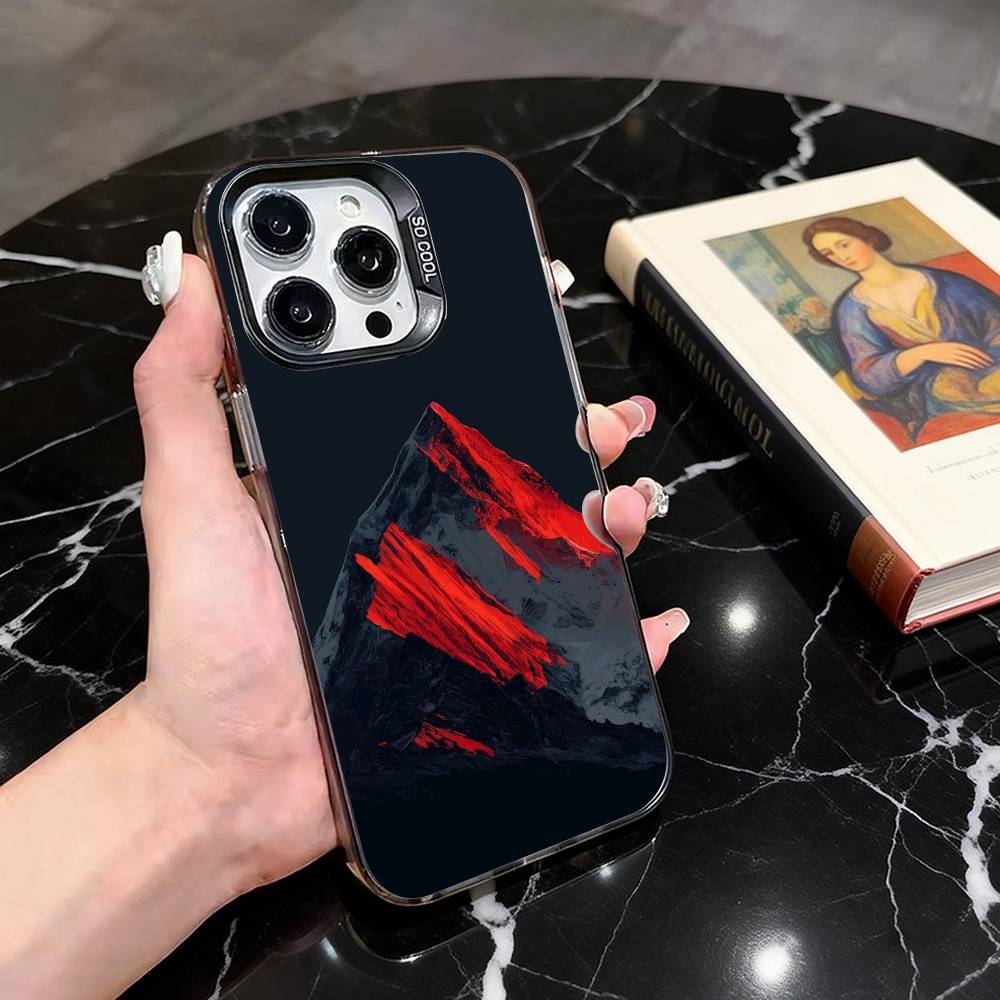 

Snow Mountain Phone Case For iPhone 17,16,15,14,13,12,11 Plus,Pro Max,XS,Colorful Silver Phone case Funda Cover iPhone16plus