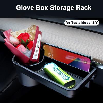 For Tesla Model 3 Y 2023 2024 Accessories Glove Box Storage Organizer Tray Card Phone Drink Holder Sunglasses Case Mask Hook