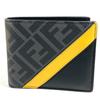 ZM0001 Zucca Logo Compact Wallet Folded Wallet PVC/Leather Black/yellow