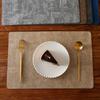 Nordic Thickened PU Leather Placemats Fabric Texture Rectangular Table Mats Hotel Dining Room Decor Durable Home Table Protector
