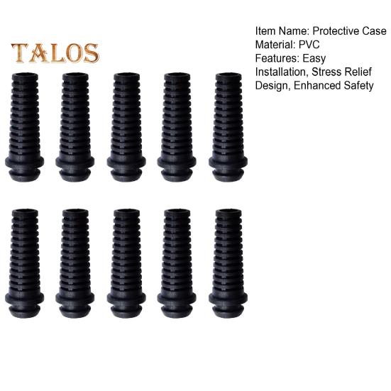 10Pcs PVC Cable Gland 6mm Strain Relief Boot Durable Wire Cord Protector Sleeve for Power Tool Core Household Appliance Industrial Equipment