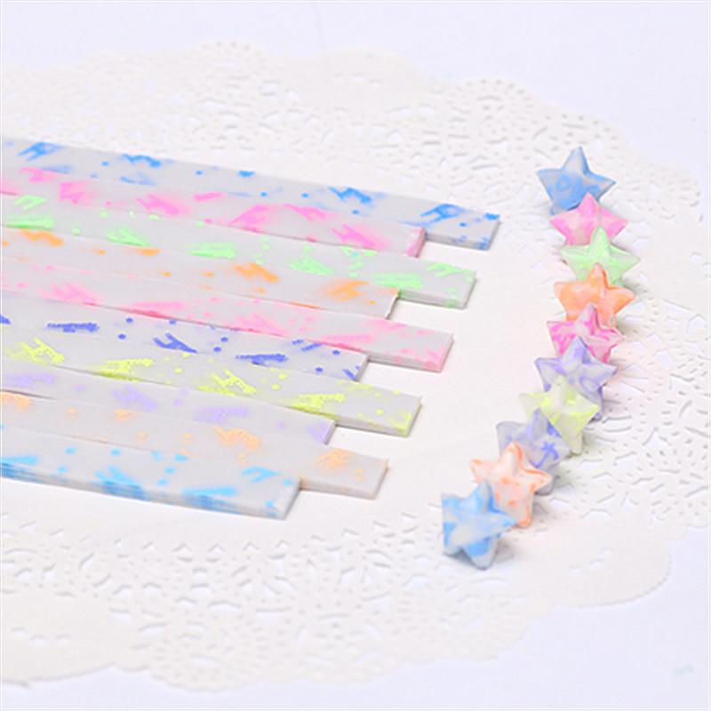 210 Sheets Luminous Origami Paper Stars Cute Folding Paper Lucky Star Origami Star Paper Strips For Diy Hand Paper Arts Crafts