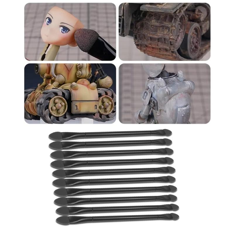 10pcs Sponge Double Headed Weathering Pens Ideal For Model Making And DIY Crafts Miniature Model