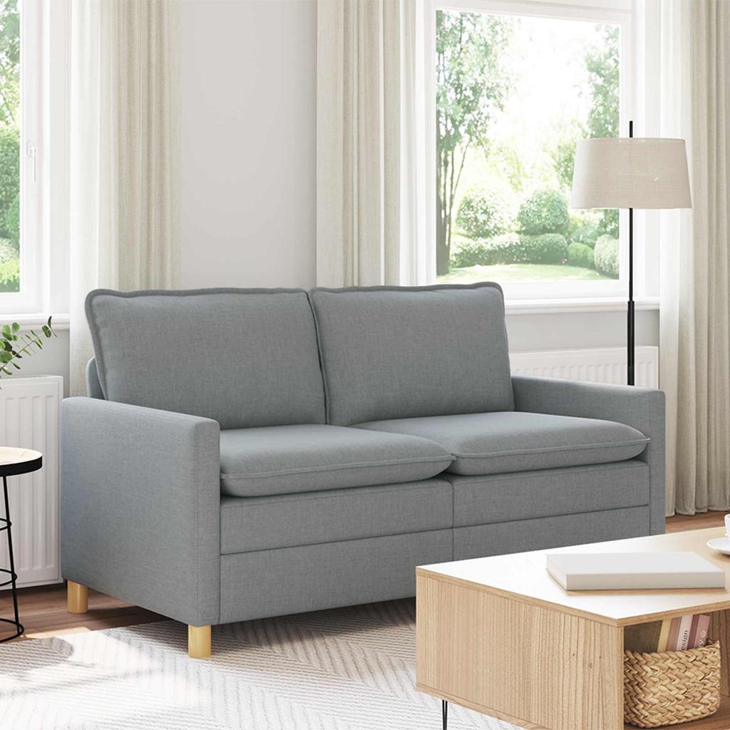 Sofa Light Grey 156 x 81 x 87.5 cm Fabric