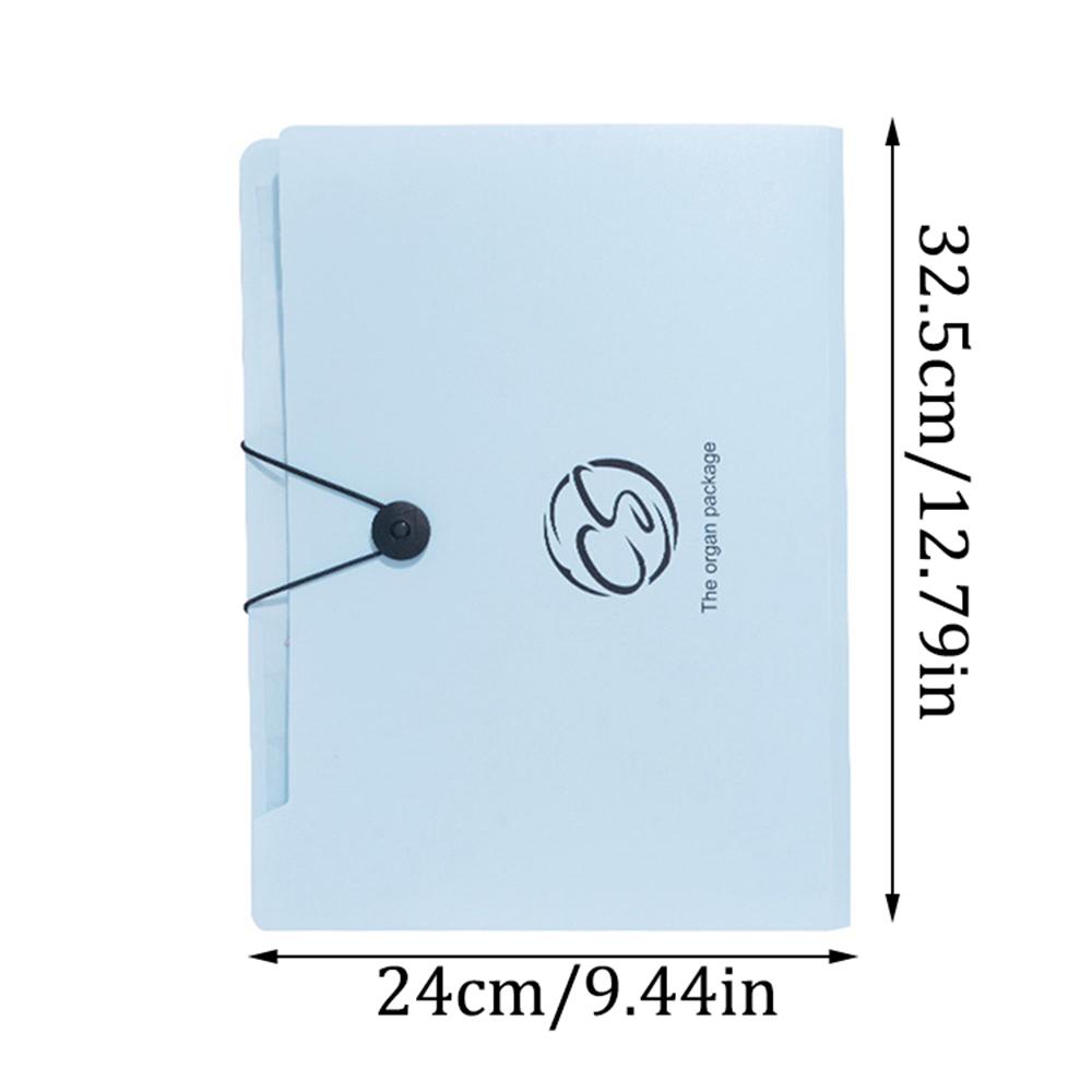 1PC Organ Bag 12-Compartment Folder Student Papers Folder Storage Bag A4 Multi-Layer Office File Bag