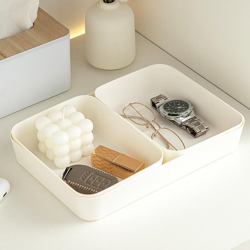 Multi-Purpose Plastic Drawer Organizer Boxes - Desktop Storage Containers for Jewelry, Makeup & Small Desk Essentials