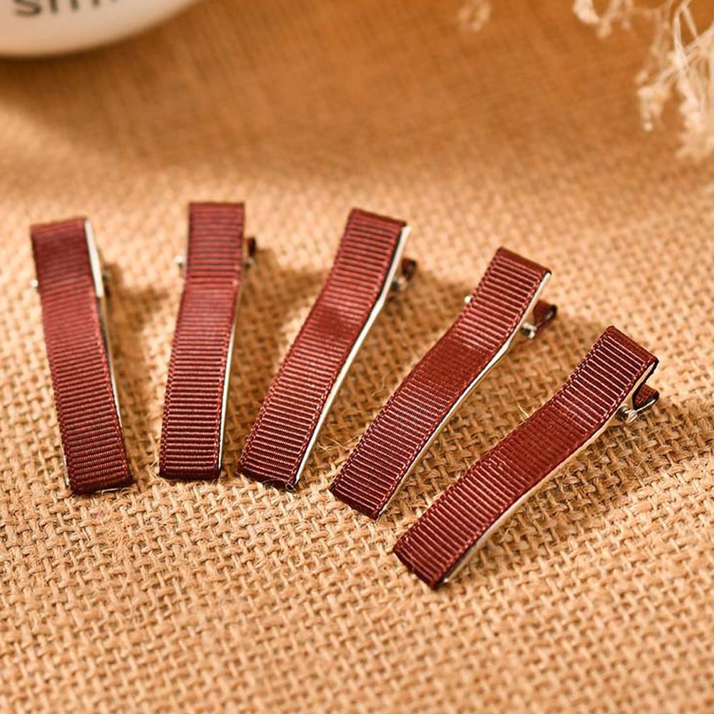 10PCS DIY Handmade Hairclips For Women Basic Bows Hair Clips Coverd Ribbon Hair Barrettes Handicraft Hair Accessories