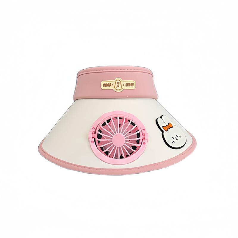 Children's Hat with Fan Solar Rechargeable Boys and Girls Big Hat Brim Sun Protection Sunshade Summer Travel Sun Hat