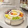 Moisture-proof Rotating Six-Compartment Dry Fruit Plate