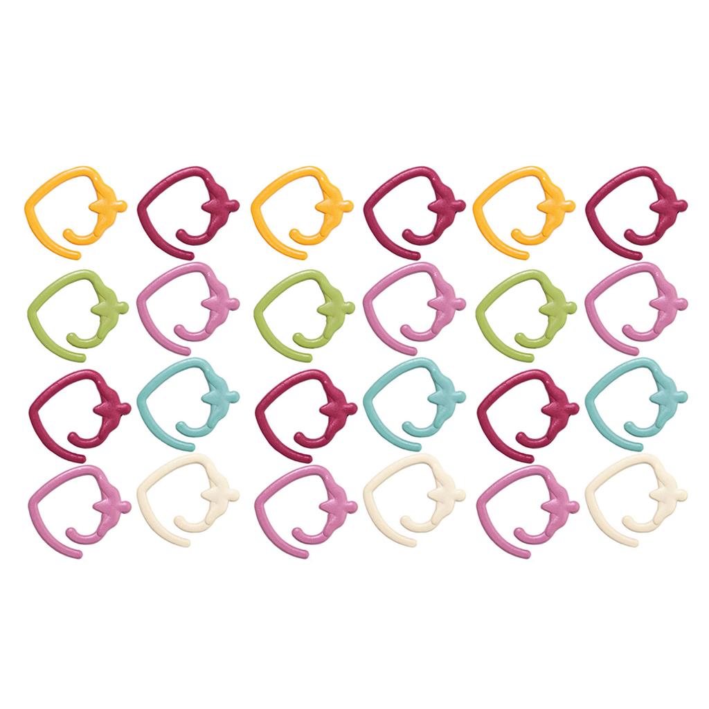 24Pieces Fruit Shape Stitching Markers Rings Crochet Locking Markers for Hobbyist and Professional Knitting Crocheting