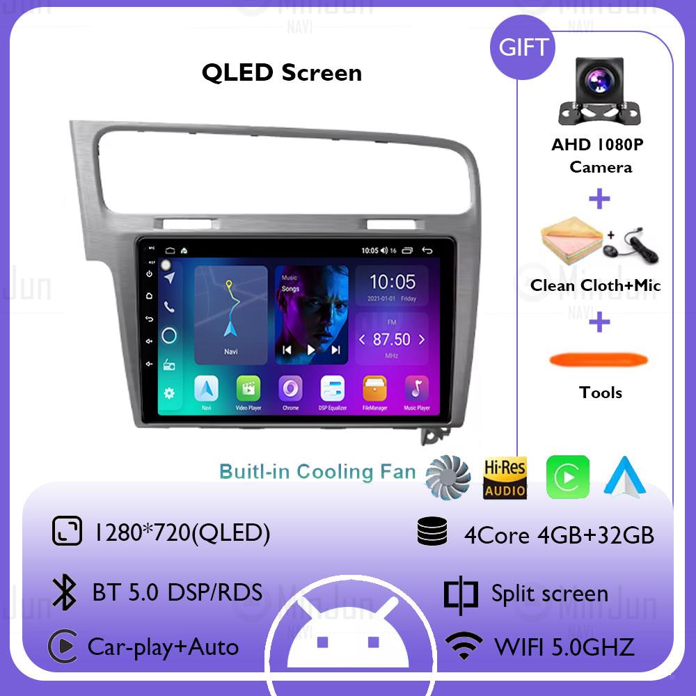 

Android 14 серебристо-серый автомобильный радиоприемник для Volkswagen VW Golf 7 MK7 GTI 2011-2021 беспроводной Carplay автомультимедиа стерео видеоплеер