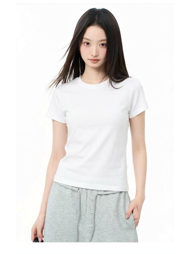 Women's Summer Cotton Three-Protection Short Sleeve T-Shirt: Waterproof, Oil-Proof, Stain-Proof