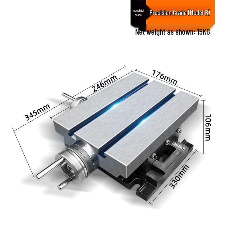 High-Precision Multi-Function Milling Machine Vise with Cross Slide Table and Drill Press Holder