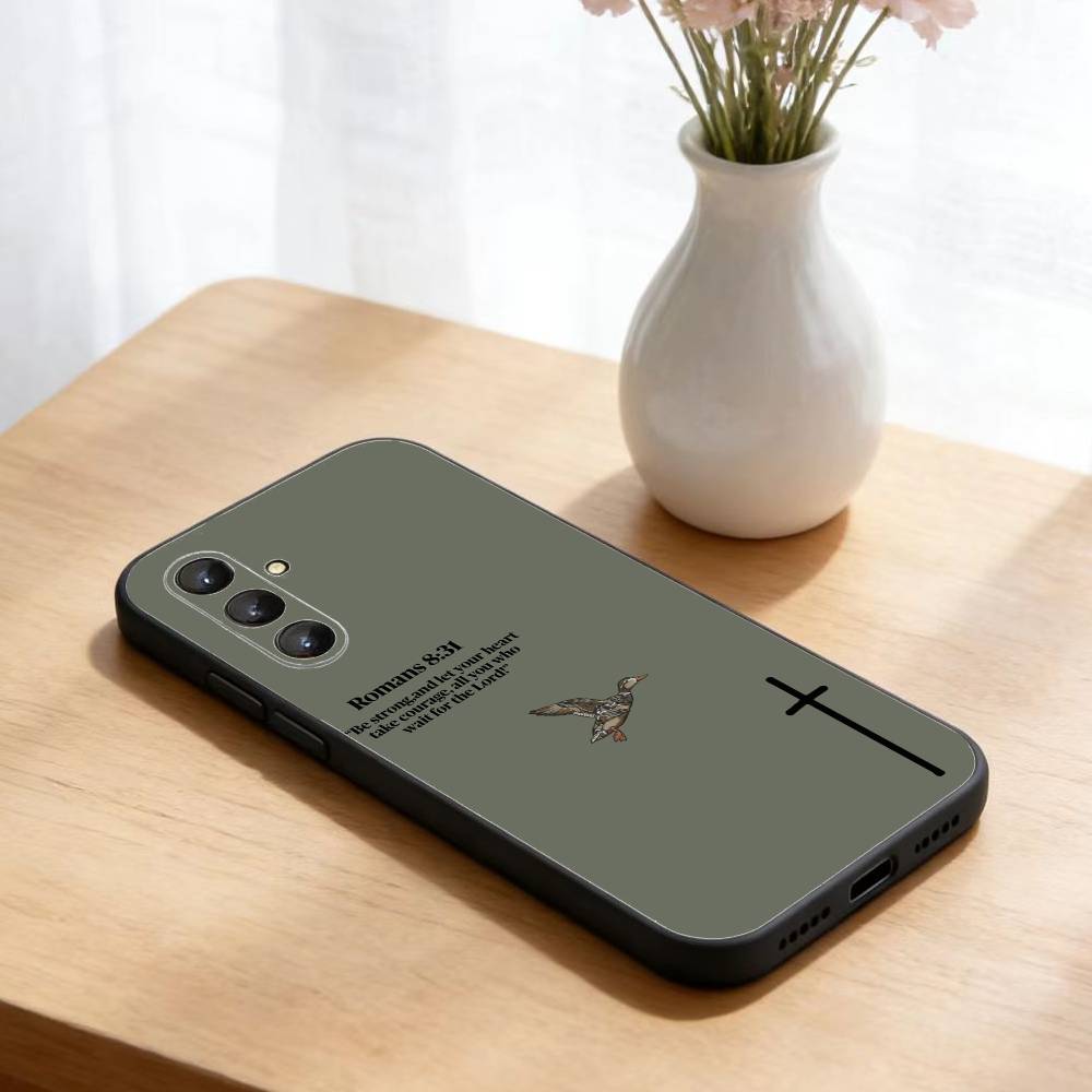 Bible Verse Jesus Christ Christian Phone Case For Samsung Galaxy A73,A21s,A22,A31,A52,A53,A71,A41Soft Black Shell