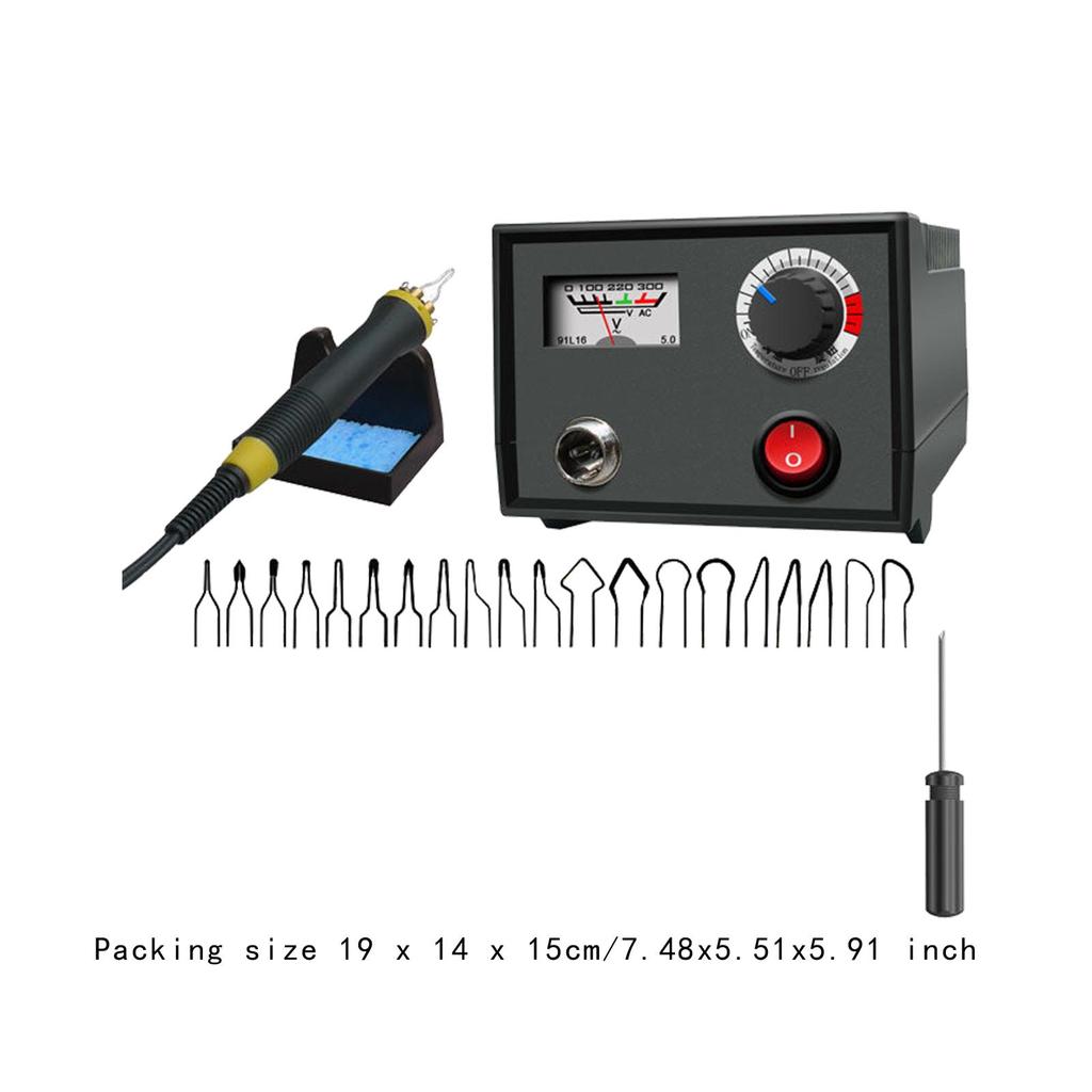 Wood Burner Tool Adjustable Temperature Burner 20 Pen Tips Pyrography Tool for Hot Stamping Carving Leather Embossing Repairing