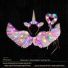 Glowing Elf Fairy Wand with Angel Feather Rainbow Wings - Little Girl's Birthday Gift & Stage Prop