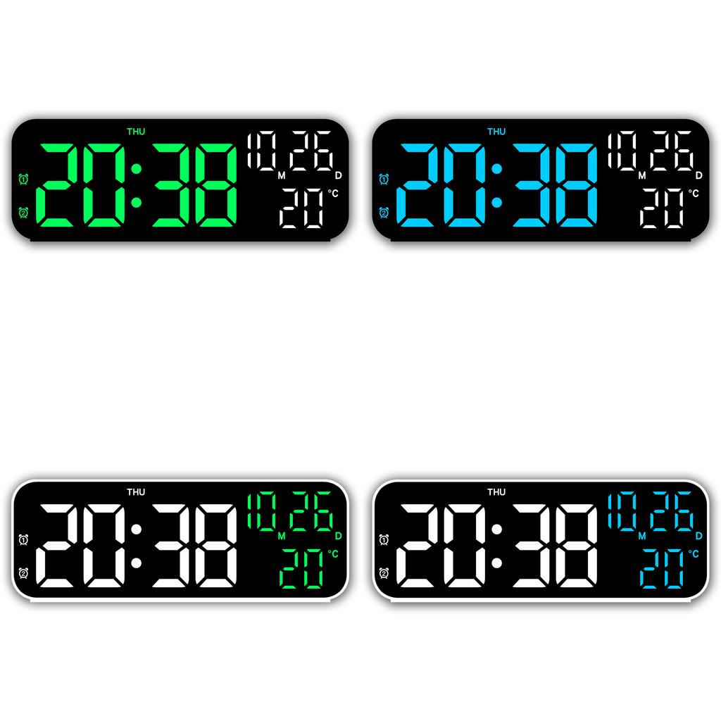1Pc Simple and Stylish Multifunctional Led Alarm Clock with Temperature Display, Suitable for Bedroom and Living Room, Bedside Clock, 9inch Clock