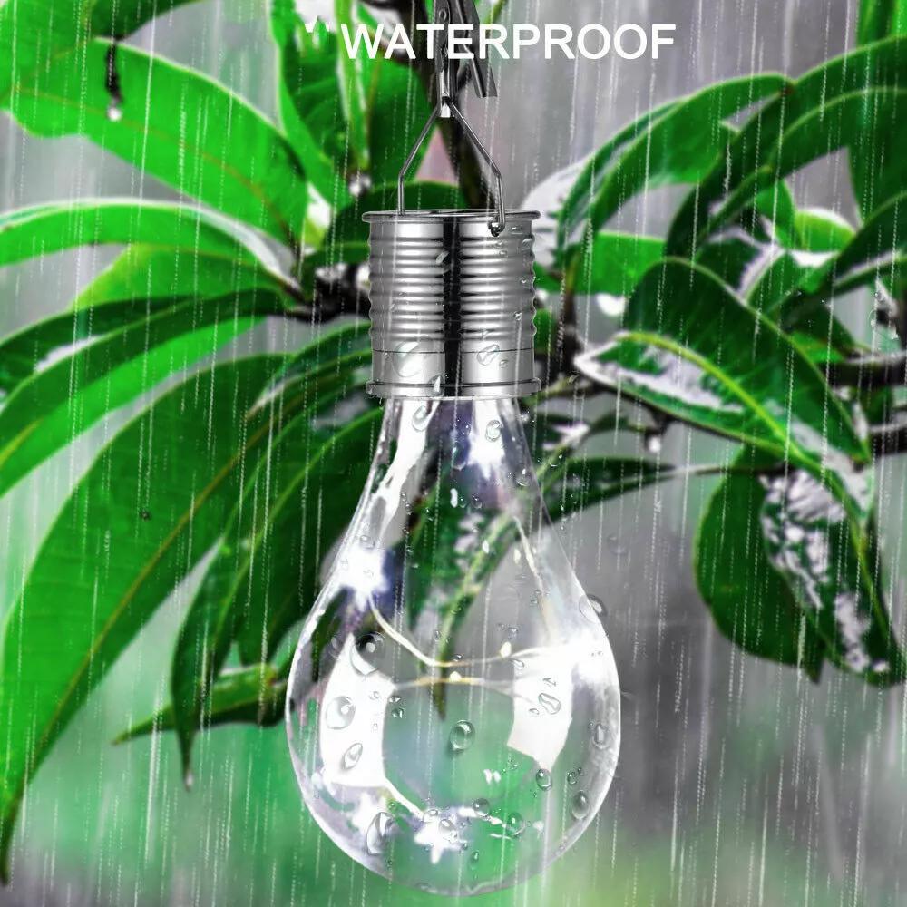 2X Waterproof Solar Lights Patio Hanging Light Multi Color Outdoor Fence Warm White Dusk To Dawn Clip Lamp For Fence Bulb Garden