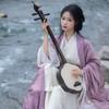 Charming Women's Suit Hanfu Set with Chinese Wei Jin Dynasty Style