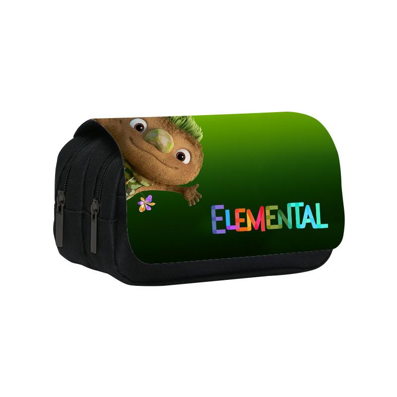 

Elemental Crazy Elements City Pencil Bag With Flap For Kids And Teens коричневий