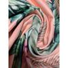 Pink Tropical Plant - Printed Ruffled Spaghetti Strap Dress