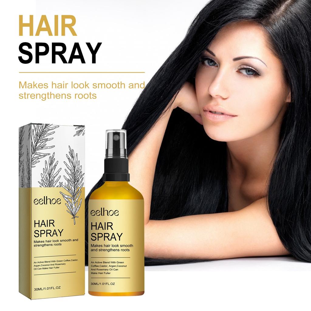 Spray natural pentru cresterea parului, EELHOE, ulei de ricin negru, ulei de argan, 30ml