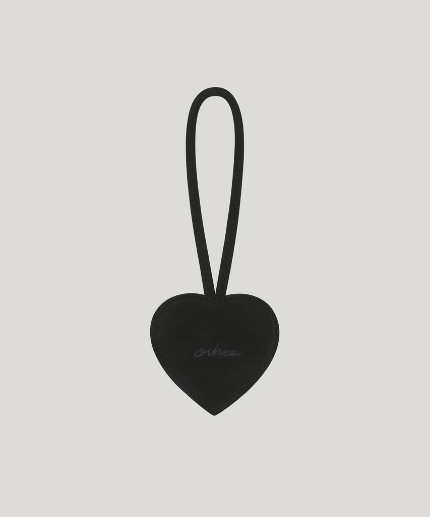 Ovhee Heart Suede Mirror Charm_Black