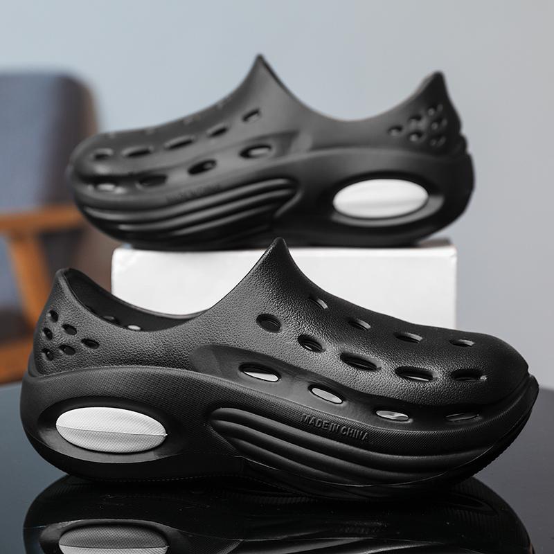 

36-45 Летняя обувь класса люкс для пар, модные дизайнерские пляжные сандалии для мальчиков, высококачественная мужская обувь на платформе, бесплатная доставка 44-45 чёрный