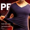 Men's Velvet-Lined Thermal Underwear Set: Seamless Cotton Sweater and Pants for Autumn/Winter