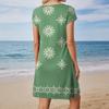 Summer Dresses For Women Loose Square Neck Cap Sleeve Casual Beach Vacation Tshirt Dress Sundresses With Pockets