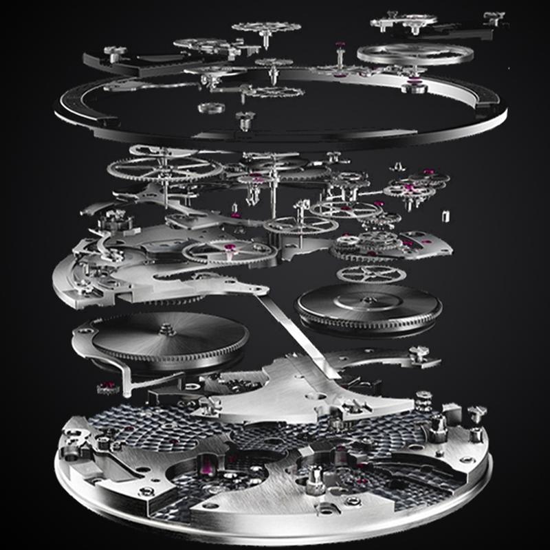 SVJ Brand Watch Cross-country Stereo Steering Wheel Waterproof Hollow Watch Forging Modified High-grade Non-mechanical Men's Watch