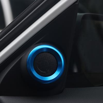2 Pezzi Decorazioni Auto Cerchi Modanature Altoparlante Alluminio Anodizzato Anelli Modanature Altoparlante Audio Portiera Auto per Honda Civic 2016 2017 2018 2019