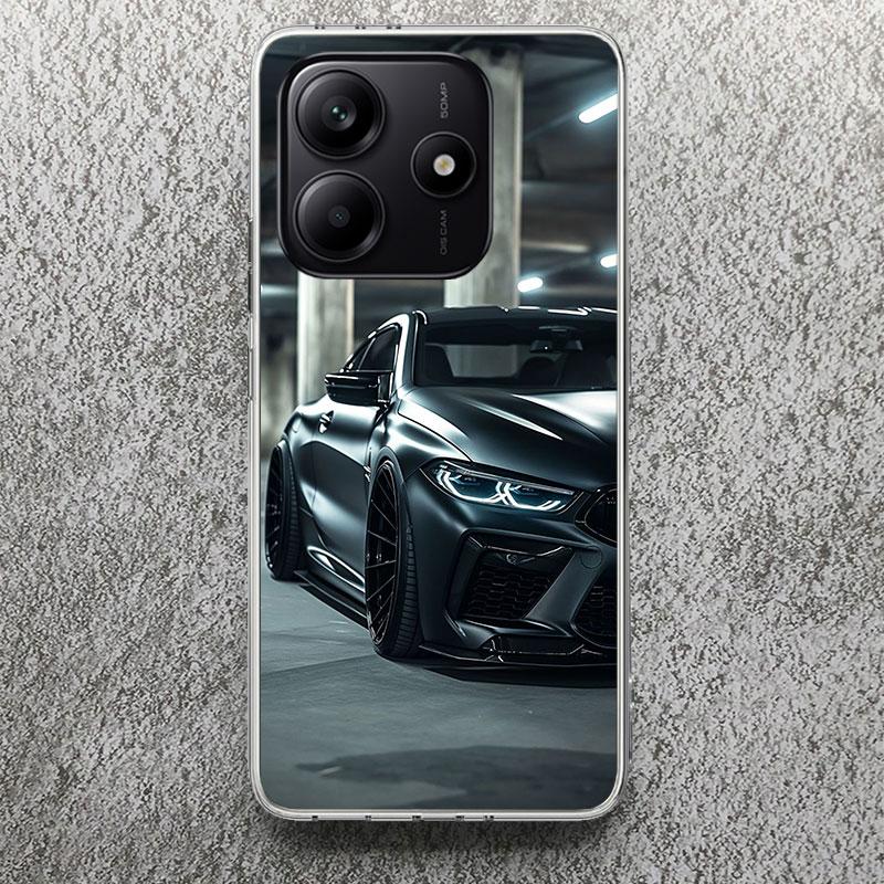 Black White Sport for B-BMW Print Soft Case for Xiaomi Redmi Note 14 13 14S 12S 11S Phone Shell 10 Pro Plus 11E 11T 12 11 10S 9 Redmi Note 9S