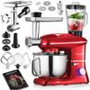 Robot de Cuisine Planétaire Mélangeur Blender pour Viande 4 en 1 Bol 6,2L + Recettes