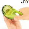 JJYY 3 in 1 Avocado-Schneider Shea-Entkerner Butter-Frucht-Schäler Schneider Fruchtfleisch-Separator Plastikmesser Küchengemüsewerkzeuge