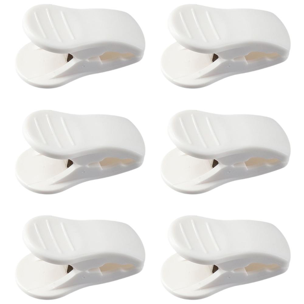 

6 шт. вешалки из АБС-пластика, белые пластиковые зажимы, новые вешалки-клипсы, сумка для закусок