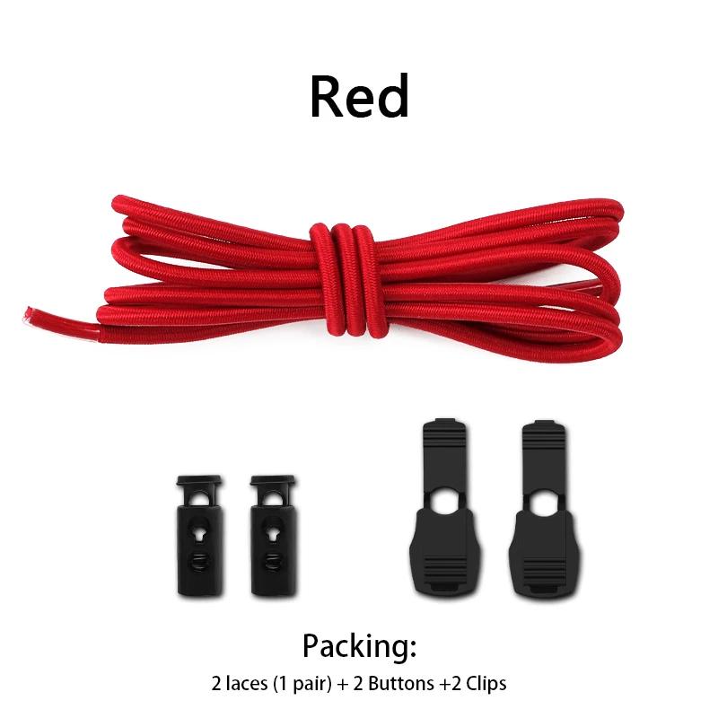 Solid Elastic Shoe Laces Sneakers Tennis Lock Shoelaces Without Ties Adult Kids Round Shoelace Rubber Bands for Shoes Accesories