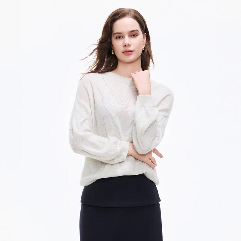 Shetu Women s Cable Knit Pullover Sweater M