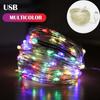 5M/10M USB Fairy Light New Year LED Christmas Light Waterproof Copper Wire String Light for Wedding Garland Party Curtain Light