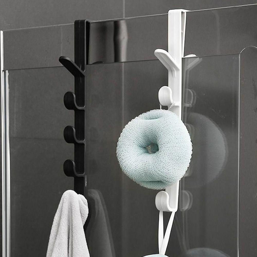 5 Hooks Coat Hook Wall-mounted Hanging Rack New Door Hanger Hooks  for Clothes Bag Caps Purse