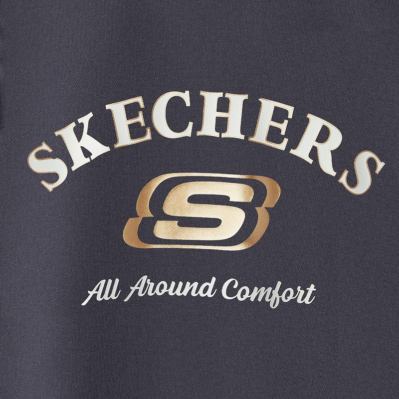 Skechers New Year Collection Round Neck Comfortable Skin-Friendly Fitted Sweatshirt Unisex sweatshirt Odyssey-Gray L125U077-026R