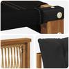 Outdoor Sofa Set with Cushions 7 pcs Natural and Black