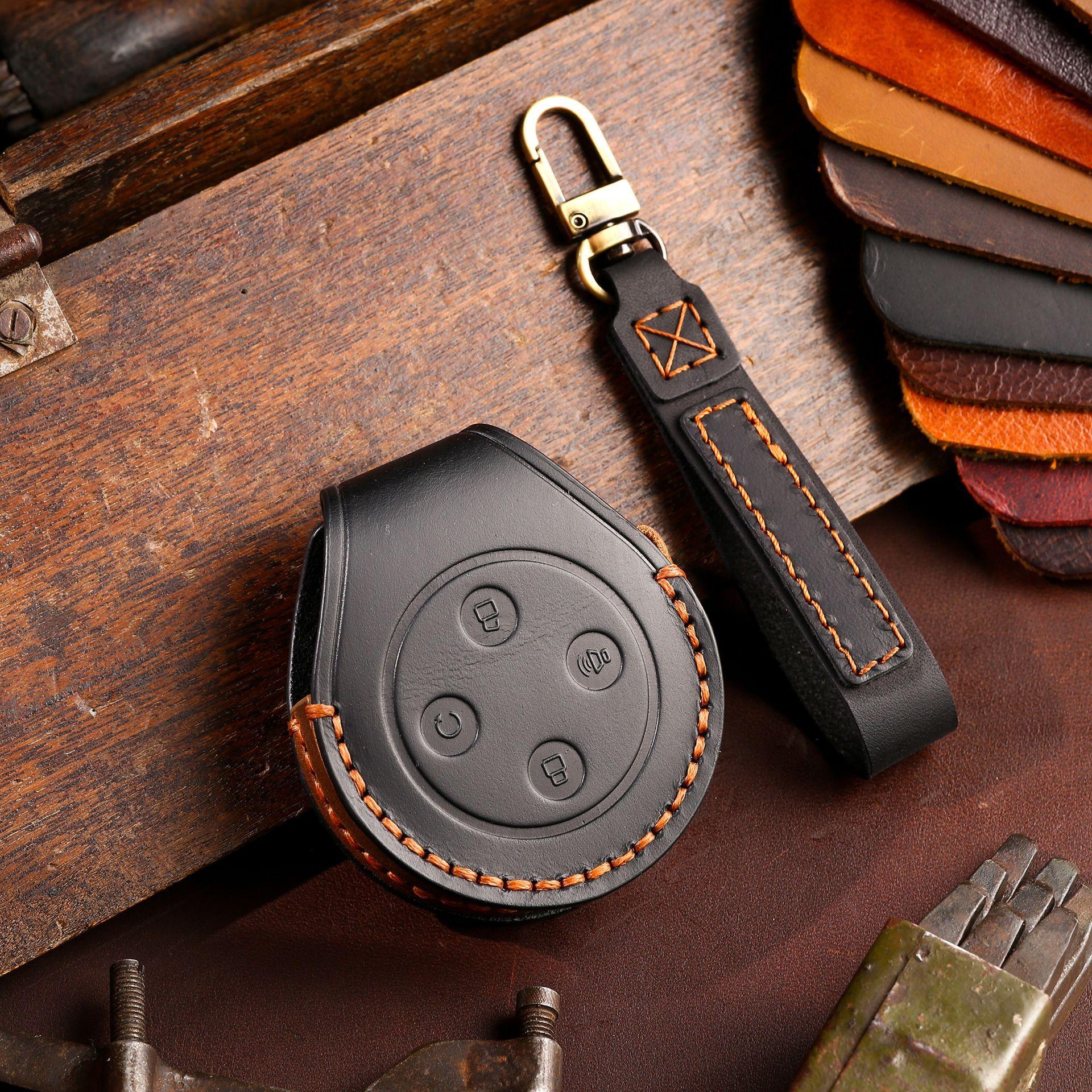 

Applicable Models Great Wall Shanhai Cannon Key Cover Great Wall Shanhai Cannon Auto Supplies Pickup Leather Key Bag чорний